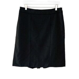 WHBM Skirt Black White Polka Dot Ruffle Skirt